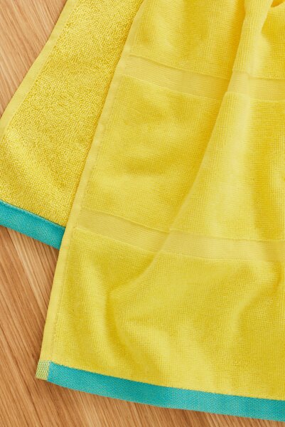PLÁŽOVÁ OSUŠKA, 90/180 cm, žltá, tyrkysová S. Oliver - Kúpeľňový textil, Online Only
