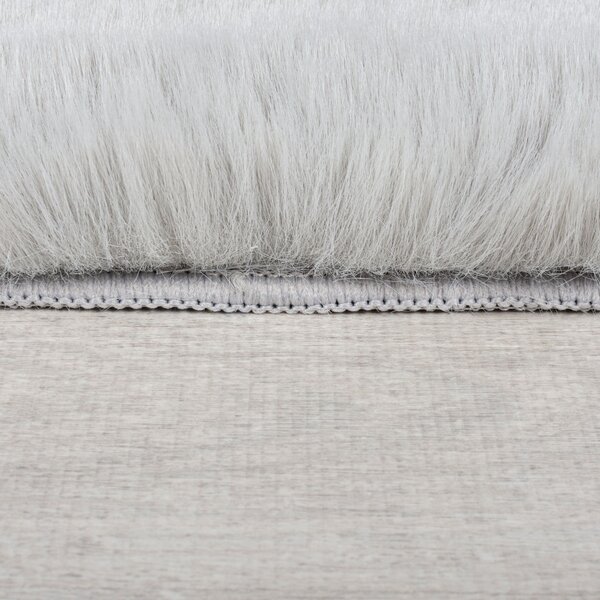 Flair Rugs, Kusový koberec Ivy Faux Fur Grey, 160x230, šedá, obývacia izba