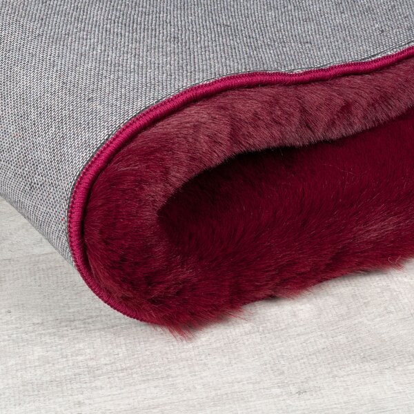Flair Rugs, Kusový koberec Ivy Faux Fur Red, 160x230, červená, obývacia izba