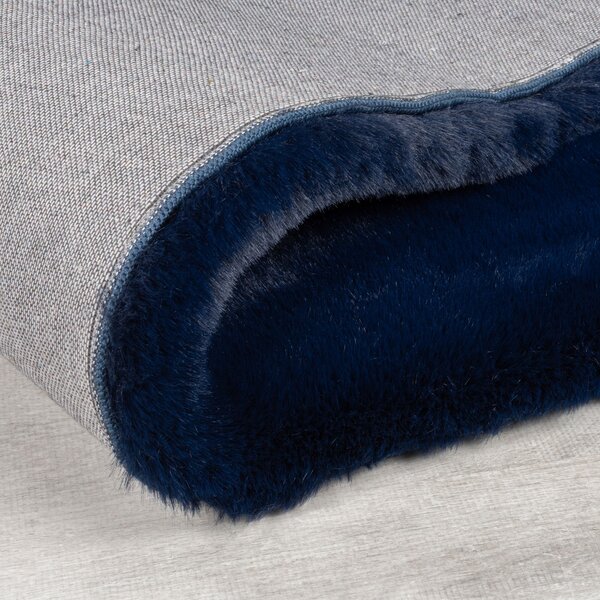 Flair Rugs, Kusový koberec Ivy Faux Fur Navy, 120x170, modrá, obývacia izba