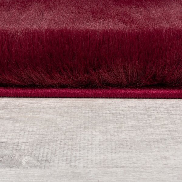 Flair Rugs, Kusový koberec Ivy Faux Fur Red, 160x230, červená, obývacia izba