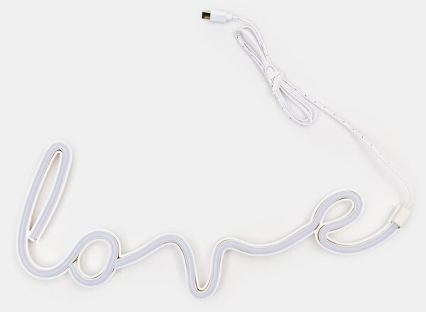Sinsay - LED neonová lampa v tvare nápisu "Love" - biela
