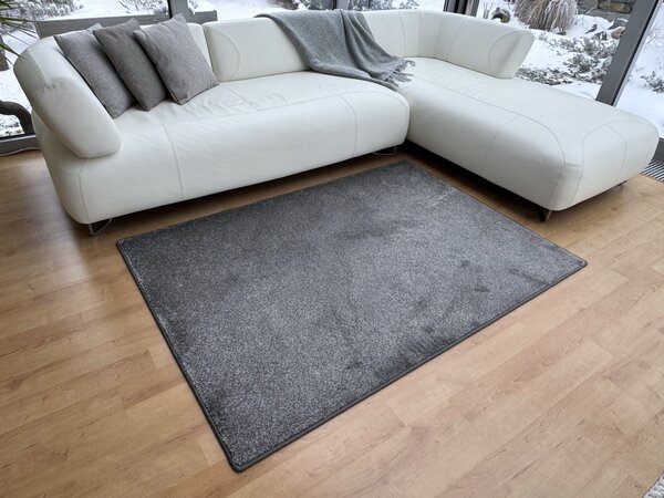 Vopi , Kusový koberec Laguna tmavo šedá, 60x110, šedá, obývacia izba