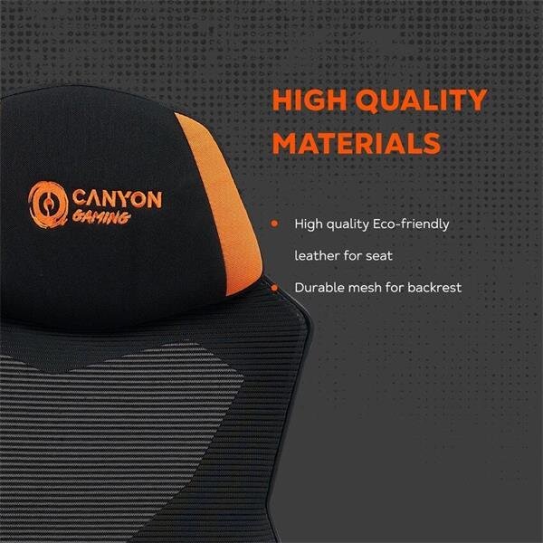 Canyon Wave CNE-MCH02 - Herné kreslo čierno-oranžové