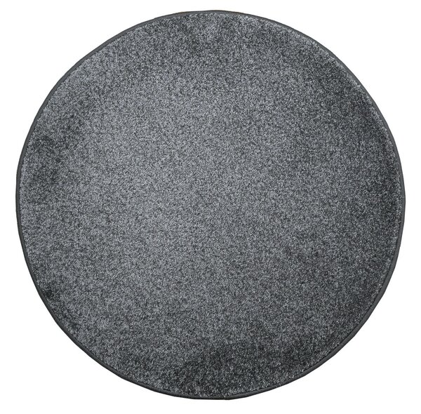 Vopi , Kusový koberec Laguna tmavo šedá kruh, 57x57 (priemer) kruh, šedá, obývacia izba