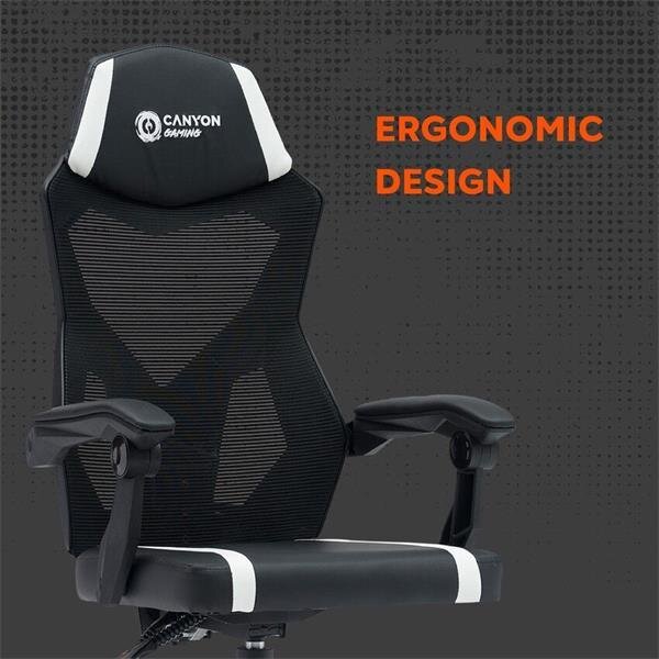 Canyon Flow CNE-MCH01 - Ergonomické herné kreslo čierno-oranžové