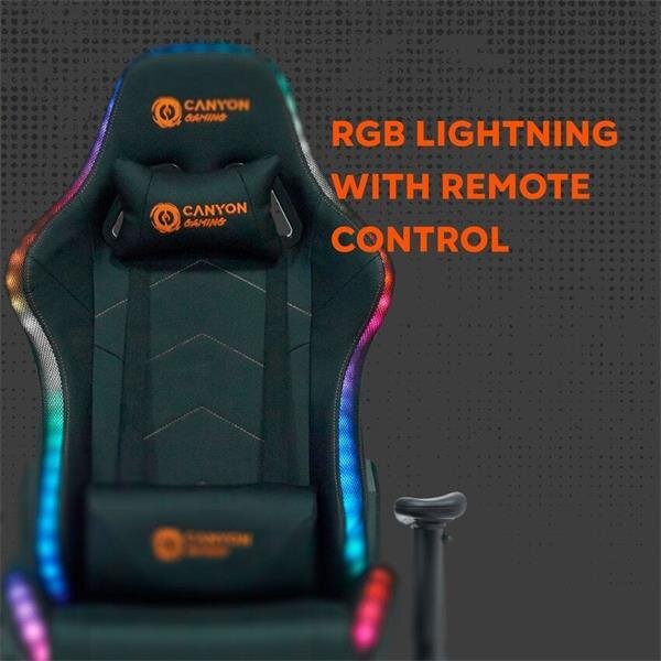 Canyon Irida CNS-RGBCH03 - Herné kreslo s RGB podsvietením čierne