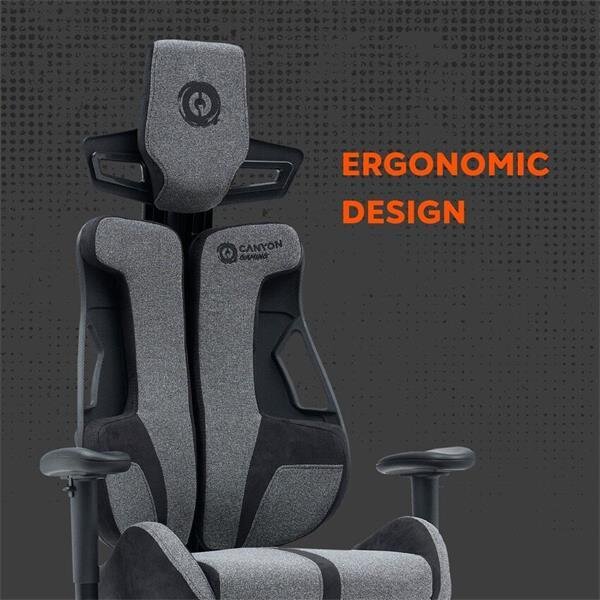 Canyon Morphos CNS-ABCH01GYB - Prémiové ergonomické herné kreslo čierno-šedé