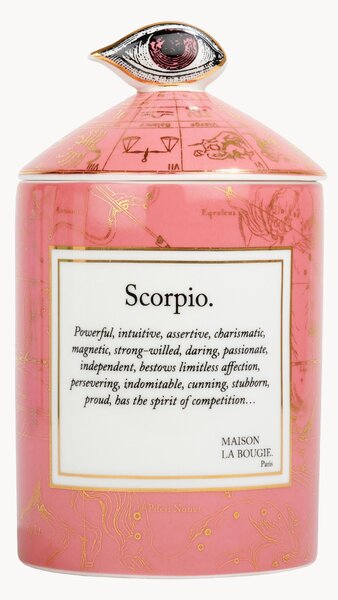 Ručne vyrobená vonná sviečka Scorpio (čierna ríbezľa a biele pižmo)
