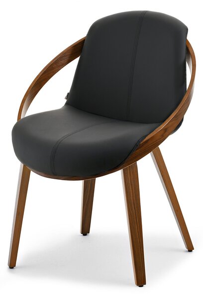 NovýNábytok.sk Stolička Lila K (čierna + orech). Akcia -11%. Vlastná spoľahlivá doprava až k Vám domov. 1111105