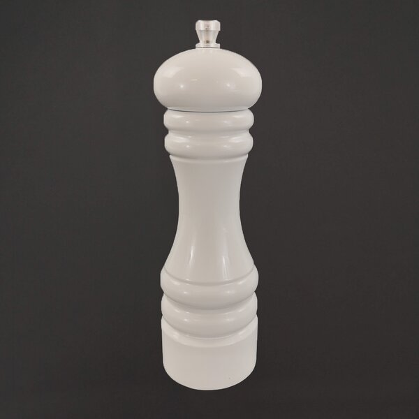 AMADEA Drevený mlynček na korenie biely, 18 cm