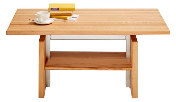 KONFERENČNÝ STOLÍK, farba buka, drevo, kov, 110/65/55-69 cm Linea Natura - Stolíky do obývačky, Online Only
