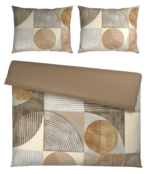 OBOJSTRANNÁ POSTEĽNÁ BIELIZEŇ, satén, taupe, 200/200 cm Esposa - Obliečky & plachty