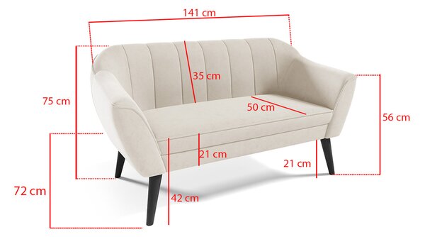 Pohovka MERIDA 184 Béžová I