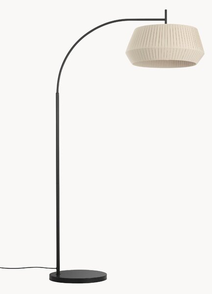 Veľká oblúková lampa zo skladanej látky Dicte