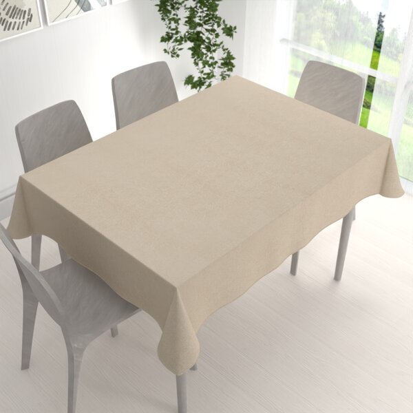 Biante Obdĺžnikový obrus/imitácia brúsenej kože Alcantara ALC-007 Krémovo béžový 140x200 cm