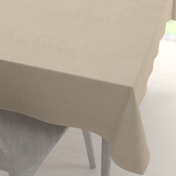 Biante Obdĺžnikový obrus/imitácia brúsenej kože Alcantara ALC-007 Krémovo béžový 140x200 cm