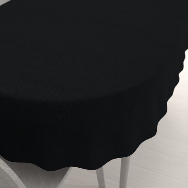 Biante Oválny obrus/imitácia brúsenej kože Alcantara ALC-012 Čierny 100x140 cm
