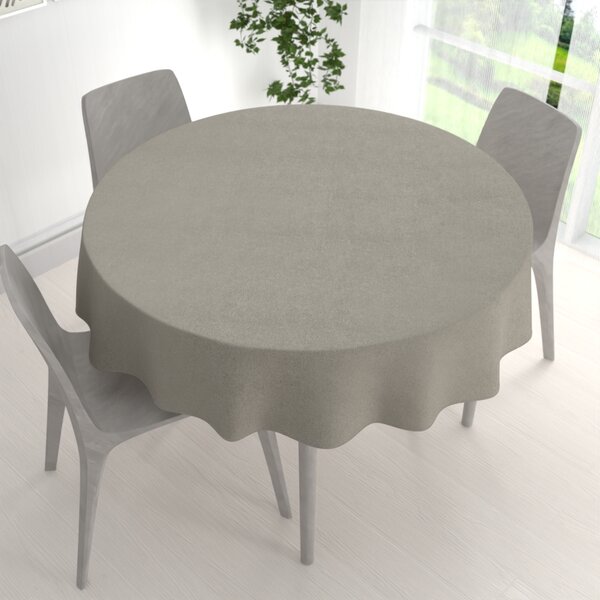 Biante Okrúhly obrus/imitácia brúsenej kože Alcantara ALC-014 Svetlo sivý Ø 110 cm
