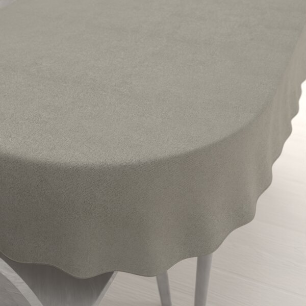 Biante Oválny obrus/imitácia brúsenej kože Alcantara ALC-014 Svetlo sivý 50x100 cm