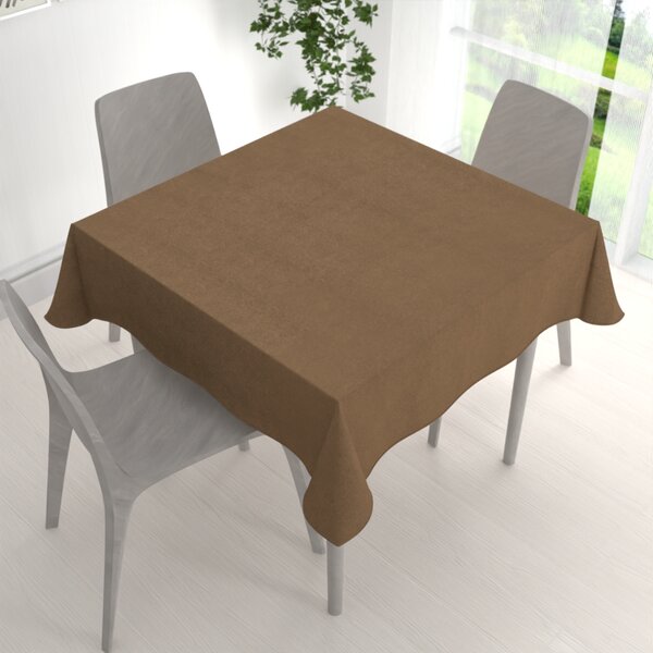 Biante Štvorcový obrus/imitácia brúsenej kože Alcantara ALC-015 Svetlo hnedý 40x40 cm