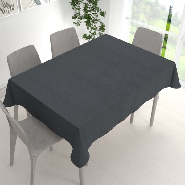 Biante Obdĺžnikový obrus/imitácia brúsenej kože Alcantara ALC-016 Antracitovo sivý 50x100 cm