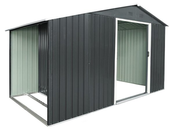 Záhradný domček na náradie s drevníkom Avenberg 3,22 x 1.96 m ANTRACIT SD-X68EWS