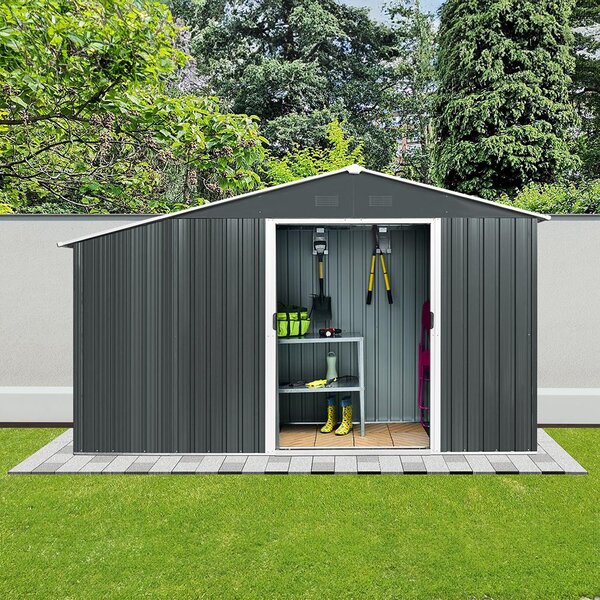 Záhradný domček na náradie s drevníkom Avenberg 3,22 x 1.96 m ANTRACIT SD-X68EWS