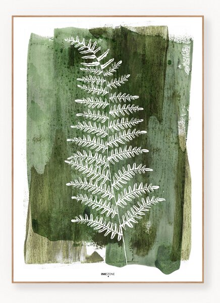Digitálna tlač s rámom White Fern