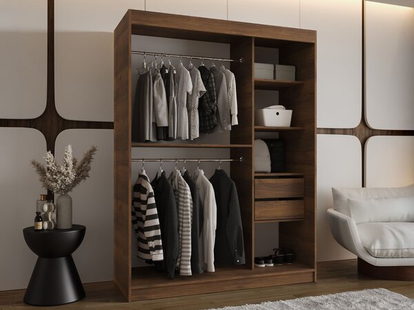 Šatníková skriňa Rubino T1 150x200x62 - orech warmia
