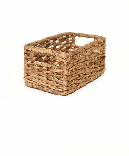 Policový kôš CESTERO, vodný hyacint, 29x19x15 cm, natur