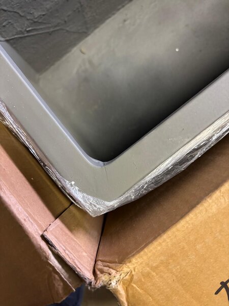 Kvetináč ELEMENTO na kolieskach, sklolaminát, šírka 88 cm, beton design sivá, outlet
