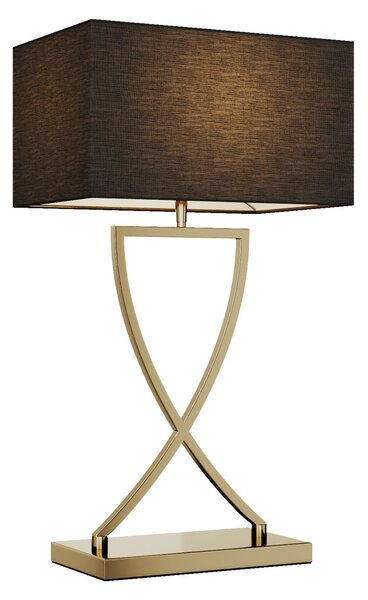 Stolové Lampa Lucande, Evaine, Čierna, Obývacia izba, Kov, Moderný