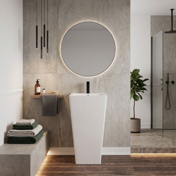 Rea Daria, voľne stojace umývadlo 440x380x840mm, biela lesklá, REA-U9900