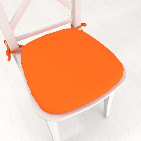 Biante Oblý podsedák Rongo RG-035 Oranžový - 39x37x3 cm