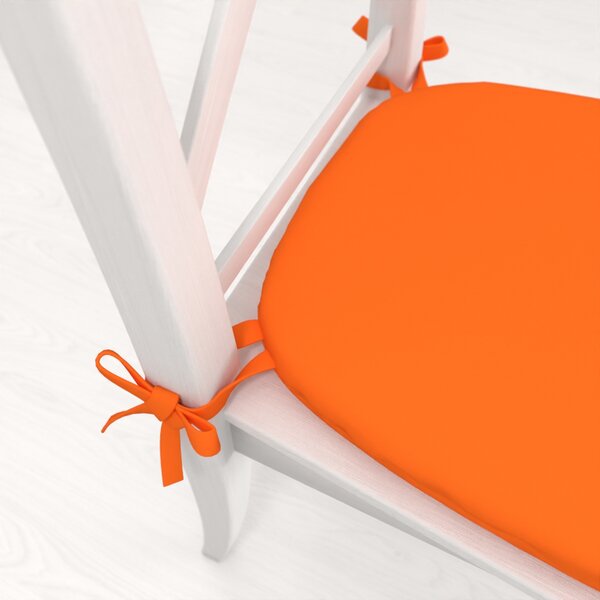 Biante Oblý podsedák Rongo RG-035 Oranžový - 39x37x3 cm