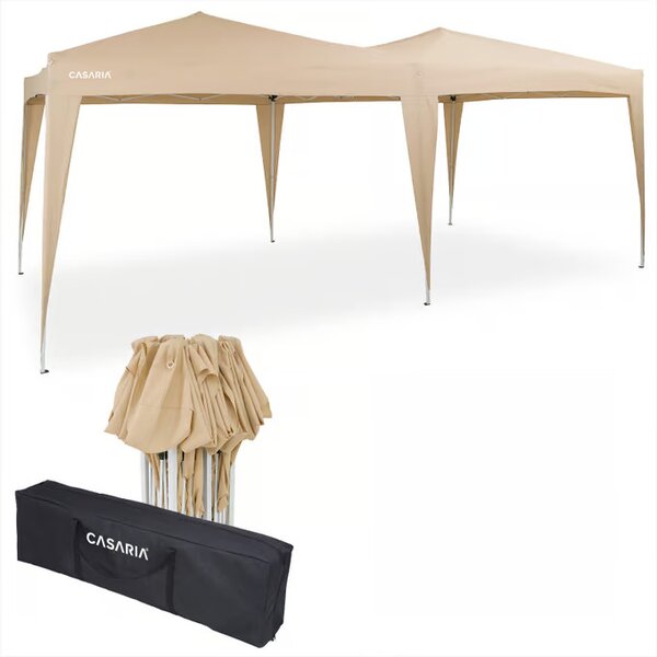 Záhradný altánok 3x6 m - béžový UV ochrana 50+