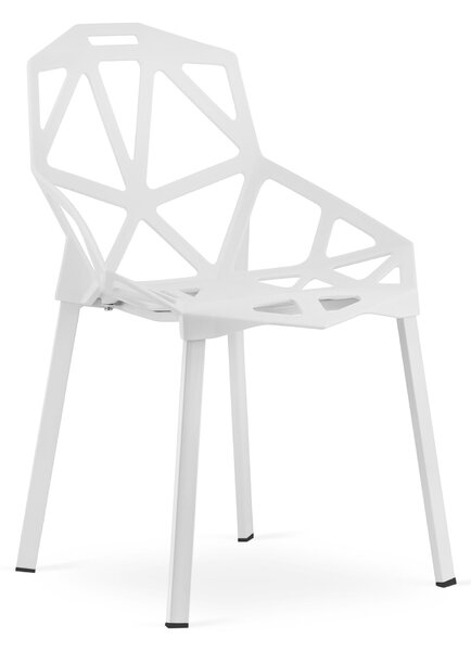 Biela plastová stolička ESSEN