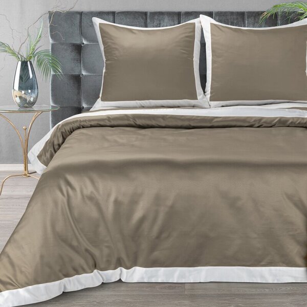 Dekorstudio Exkluzívne posteľné obliečky LAURA - tmavobéžové Rozmer posteľných obliečok: Šírka x Dĺžka: 160x200cm + 2 ks 70x80 cm