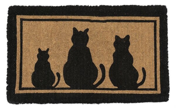 Rohožka z kokosových vlákien s mačkami Cats - 75*45*4cm - Mars & More