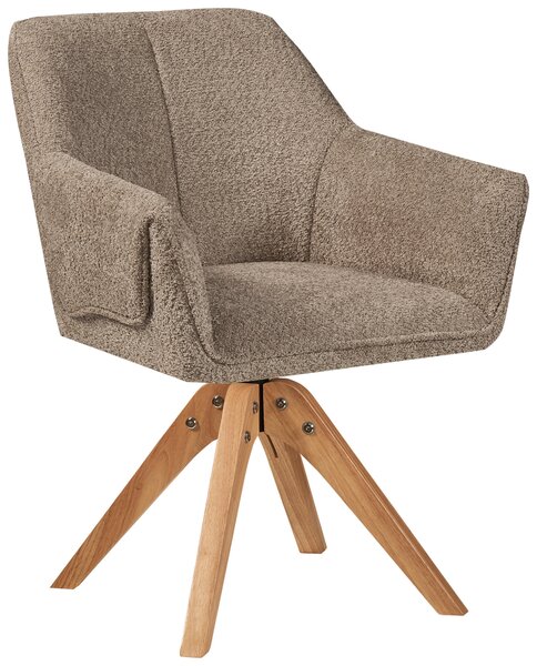 STOLIČKA S PODRÚČKAMI, buklé, taupe MID.YOU - Stoličky, Online Only