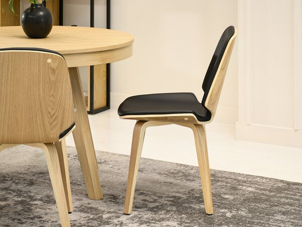 NovýNábytok.sk Jedálenská stolička Vicisitudes (čierna + dub). Akcia -12%. Vlastná spoľahlivá doprava až k Vám domov. 1136641