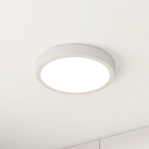 EGLO LED stropné svietidlo Fueva 5 IP44 3000K biela Ø21cm, Biela / opálová, Kúpeľňa, kov, Závesné svietidlo