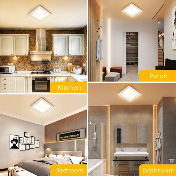 Aigostar - LED Stropné prisadené svietidlo LED/6W/230V 3000K 12,2x12,2 cm biela
