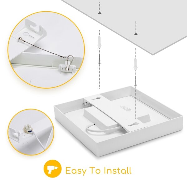 Aigostar - LED Stropné prisadené svietidlo LED/6W/230V 3000K 12,2x12,2 cm biela