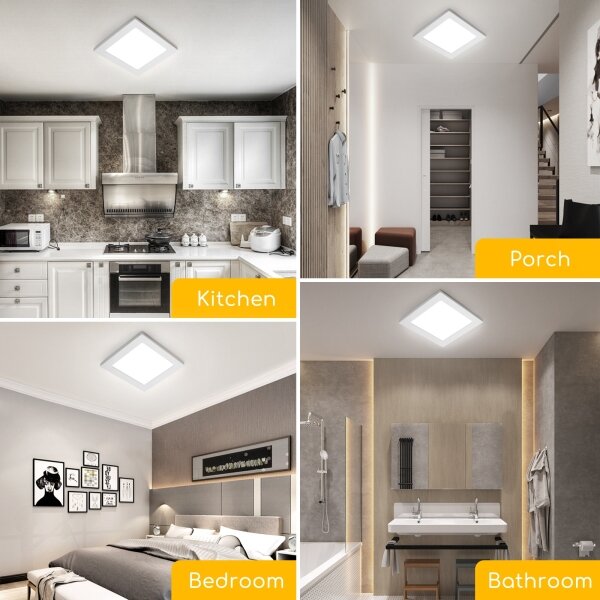 Aigostar - LED stropné prisadené svietidlo LED/9W/230V 6000K 12,2x12,2 cm biela