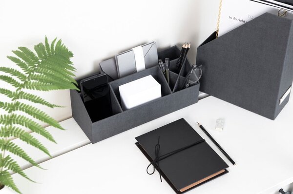 Kartónový organizér na písacie potreby Elisa Canvas Paper Laminate – Bigso