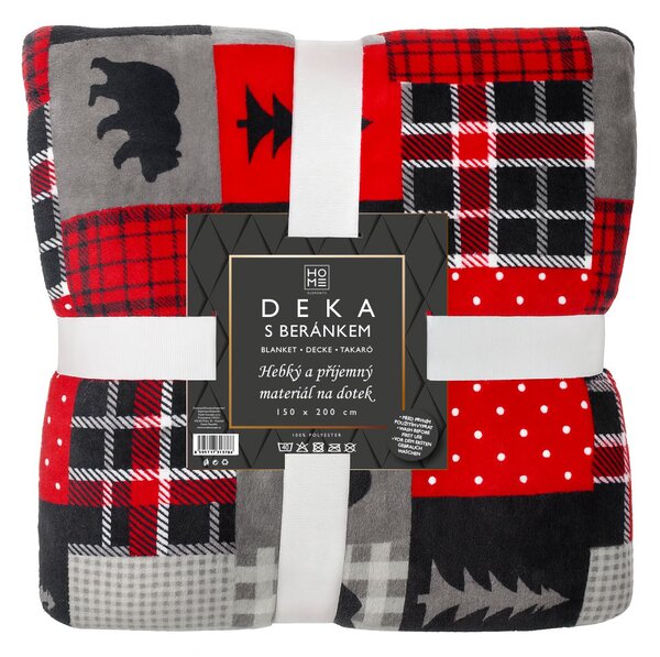 Home Elements Mikroflanelová deka, kolekcia Tlapkové káro