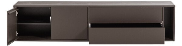 Tmavohnedý TV stolík z borovicového dreva 200x45x44 cm Settle Down – vtwonen