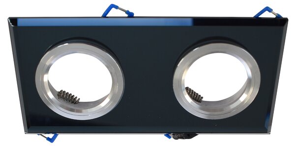 Podhľadové svietidlo Glass Square II, 1x sklenené/čierne kovové tienidlo, b
